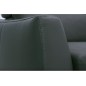 Canapé relax et convertible en cuir de buffle italien de luxe 5/6 places YUCA, gris foncé