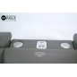 Canapé relax et convertible en cuir de buffle italien de luxe 5/6 places YUCA, gris foncé