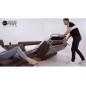 Canapé relax et convertible en cuir de buffle italien de luxe 5/6 places YUCA, chocolat