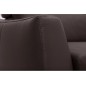 Canapé relax et convertible en cuir de buffle italien de luxe 5/6 places YUCA, chocolat