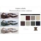 Canapé relax et convertible en cuir de buffle italien de luxe 5/6 places YUCA, couleur personnalisée
