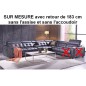 Canapé d'angle en cuir de buffle italien de luxe, sur mesure personnalisé sur demande du client, PRESTIGIA, une assise en moins