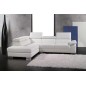1er paiement de la commande de 1X Canapé d'angle en cuir italien 5 places helios, blanc, angle gauche, total 1785,00€, en 6 x sa