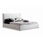 Lit en cuir italien de luxe TRENDY, blanc, 160x200