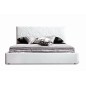 Lit en cuir italien de luxe TRENDY, blanc, 160x200