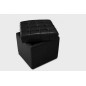 Pouf-coffre de rangement de qualité supérieure CAPITO, noir