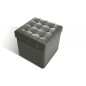 Pouf-coffre de rangement de qualité supérieure CAPITO, gris foncé