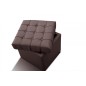 Pouf-coffre de rangement de qualité supérieure CAPITO, chocolat