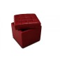 Pouf-coffre de rangement de qualité supérieure CAPITO, bordeaux