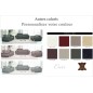 Ensemble Canapé 3 places et 2 places et fauteuil 1 place en cuir italien buffle ITALINA, couleurs personnalisées avec surpiqure,