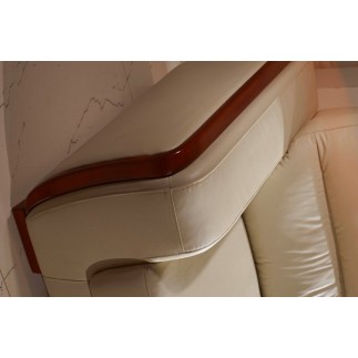 Ensemble Canapé 3 places et 2 places en cuir italien buffle RAVENA, beige