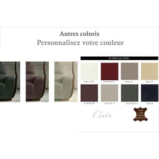 Ensemble Canapé 3 places et 2 places en cuir italien buffle RAVENA, couleur personnalisée