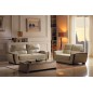 Canapé 3 places en cuir italien buffle RAVENA, beige