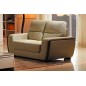 Canapé 2 places en cuir italien buffle RAVENA, beige