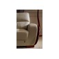 Canapé 2 places en cuir italien buffle RAVENA, beige