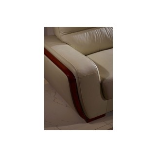 Canapé 2 places en cuir italien buffle RAVENA, beige