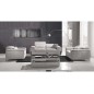 Ensemble Canapé 3 places et 2 places et fauteuil 1 place en cuir italien buffle LUXY, blanc