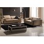 Ensemble Canapé 3 places et 2 places en cuir italien buffle LUXY, beige
