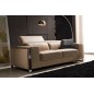 Ensemble Canapé 3 places et 2 places en cuir italien buffle LUXY, beige