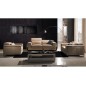 Canapé 2 places en cuir italien buffle LUXY, beige