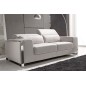 Ensemble Canapé 3 places et 2 places en cuir italien buffle LUXY, blanc