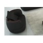 Fauteuil 1 place en cuir italien RICHMOND, noir