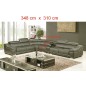 Canapé d'angle en cuir buffle italien de luxe 7 places LONDRES UNE ASSISE EN MOINS SUR LA LONGUEUR, sur mesure personnalisé sur
