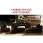Canapé modulable COMBINO CUIR PRESTIGE LUXE avec UNE ASSISE EN PLUS, sur mesure personnalisé sur demande du client, NOIR