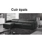Canapé d'angle convertible en cuir EPAIS de buffle italien de luxe 5 places ANTHONY, NOIR, angle gauche. Commande personnalisée Canapé d'angle convertible en cuir EPAIS de buffle italien de luxe 5 places ANTHONY, NOIR, angle gauche. Commande personnalisée