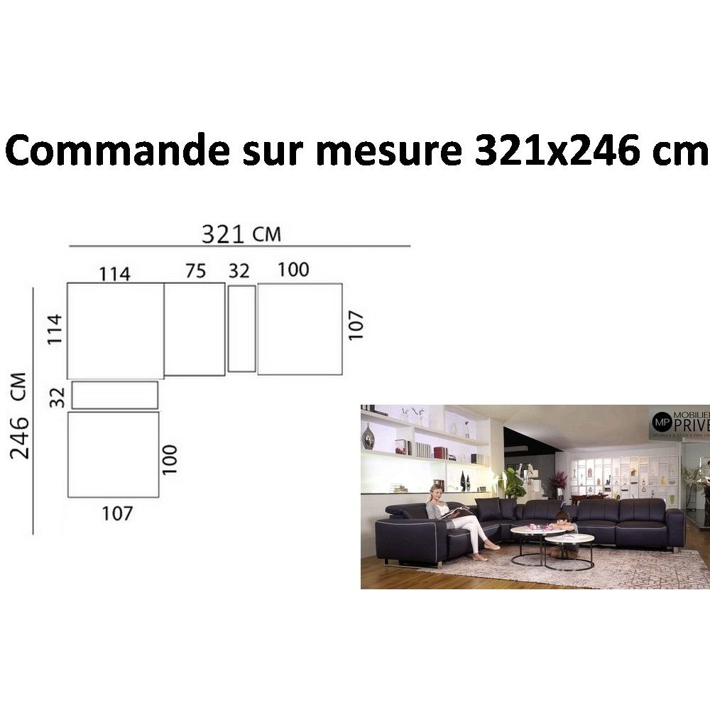 - Canapé d'angle relax FABRICATION SPECIALE PERSONNALISEE SUR MESURE en cuir de buffle italien de luxe avec 2 relax électriques, - Canapé d'angle relax FABRICATION SPECIALE PERSONNALISEE SUR MESURE en cuir de buffle italien de luxe avec 2 relax électriques,