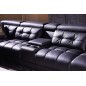 Canapé d'angle en cuir de buffle italien de luxe 6/7 places, PRESTIGIA, noir, angle gauche Canapé d'angle en cuir de buffle italien de luxe 6/7 places, PRESTIGIA, noir, angle gauche