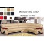 Canapé d'angle PIANA en cuir Prestige haut de gamme italien, Casanoti, BEIGE, angle droit vu de face, Personnalisé Canapé d'angle PIANA en cuir Prestige haut de gamme italien, Casanoti, BEIGE, angle droit vu de face, Personnalisé
