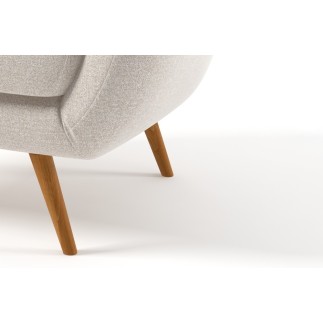 Fauteuil 1 place en tissu de qualité ZEST, ivoire.