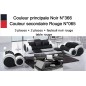 1er paiement Ensemble DESIGNA IV cuir haut de gamme italien composé d'un canapé 3 places, d'un 2 places et d'un fauteuil, Noir N
