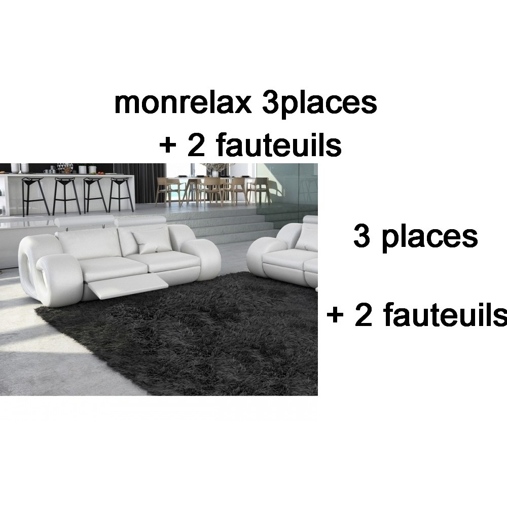 solde de paiement de la commande XPVT02131230, Ensemble canapé 3 places et 2 fauteuils, en cuir supérieur luxe haut de gamme ita