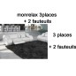 solde de paiement de la commande XPVT02131230, Ensemble canapé 3 places et 2 fauteuils, en cuir supérieur luxe haut de gamme ita