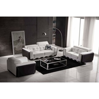Solde de paiement de la commande SNHS03071009, ensemble composé d'un 3 places d'un 2 places et d'un fauteuil JASON, blanc et noi