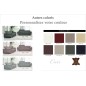 Solde de paiement de la commande : Ensemble canapé 3 places et 2 places en cuir italien buffle italina, couleurs du canapé gris