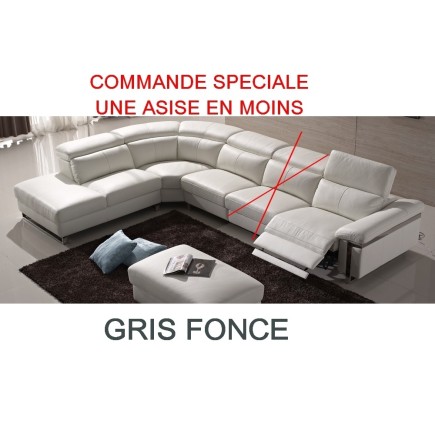 Solde de paiement COMMANDE PERSONNALISEE SUR MESURE SUR DEMANDE DU CLIENT, Canapé d'angle relax en cuir buffle italien, de luxe