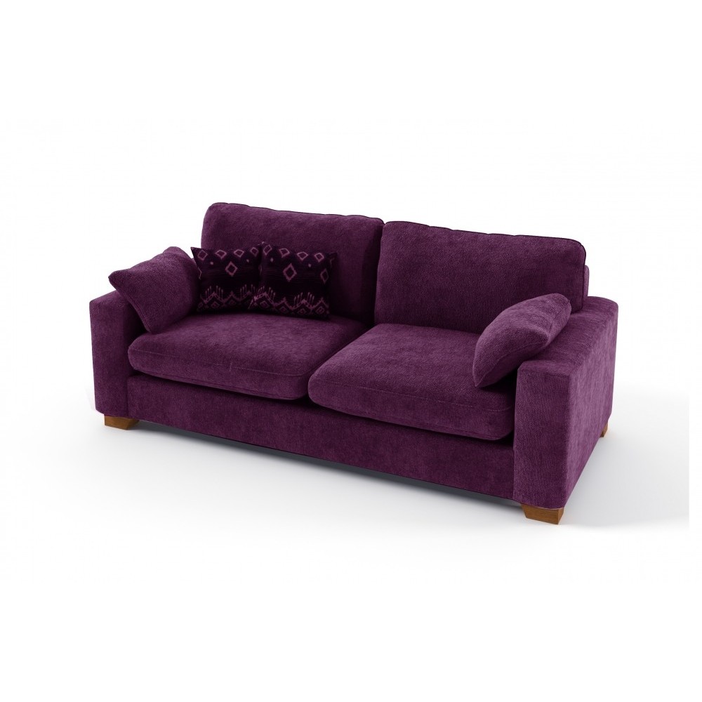 Canapé 3 places en tissu de qualité COSY, violet.