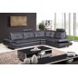 Paiement du solde de la commande , 1x canapé d'angle en cuir buffle italien de luxe 6/7 places bellaligna, noir, angle droit , 6
