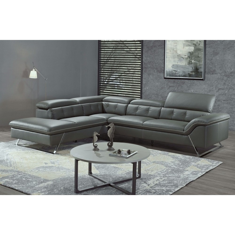 Paiement du solde de la commande xq8f02190009, canapé d'angle en cuir de buffle italien de luxe 5/6 places vida, gris foncé, ang