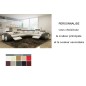 Solde de paiement de la commande: Canapé d'angle en cuir italien 7 places excelia, personnalisé. 2 poufs offerts, angle droit, c