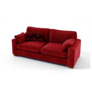 Canapé 3 places en tissu de qualité COSY, rouge.