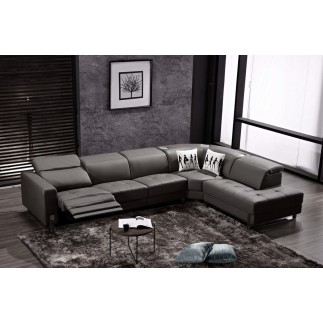 1er paiement de la commande 1X Canapé d'angle en cuir de buffle italien 7/8 places relaxzen, noir, angle droit, 6x sans frais, t