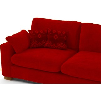 Canapé 3 places en tissu de qualité COSY, rouge.