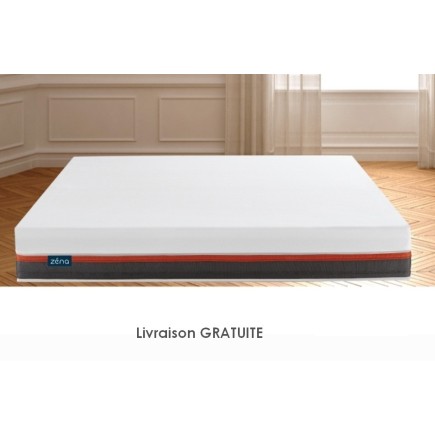 Exceptionnel MATELAS Zéna 90x200 avec 4 COUCHES de mousse haute qualité, mémoire de forme + Latex et Sur-couche, épaisseur 26 cm