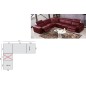 Solde de paiement commande SUR MESURE PERSONNALISEE SUR DEMANDE DU CLIENT AVEC UNE ASSISE EN MOINS DE 77cm, Canapé d'angle doubl