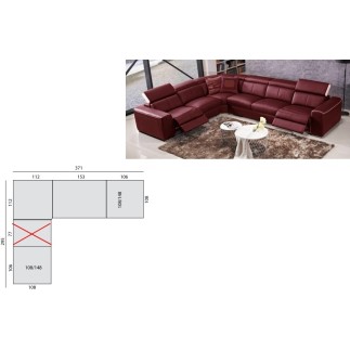Commande SUR MESURE PERSONNALISEE SUR DEMANDE DU CLIENT AVEC UNE ASSISE EN MOINS DE 77cm, Canapé d'angle double relax électrique