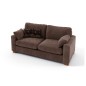 Canapé 2 places convertible en tissu de qualité COSY, marron.